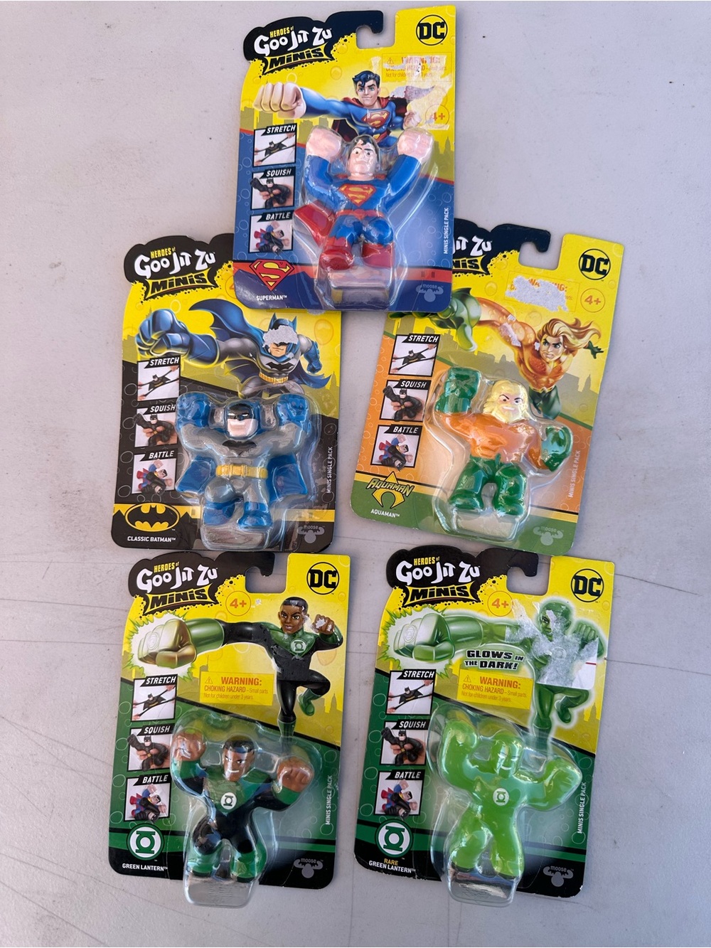 Goo Jit Zu Minis DC Superhero Pack - Green & Blue Action Figures
